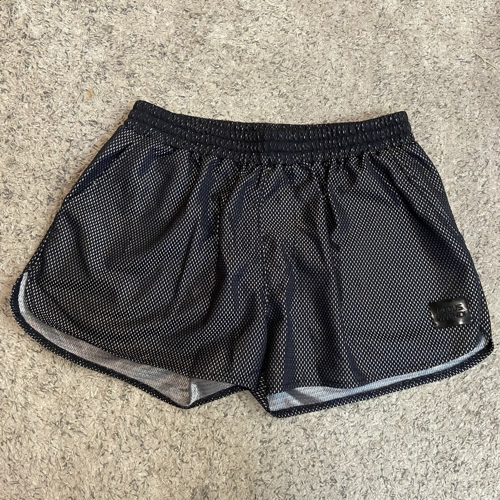 Modus Vivendi Mens L Swimwear Dark Jogging Cut Woven Swim-Shorts Mesh Silver